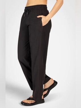 Athleta Black Draw Waist Straight Leg Pant